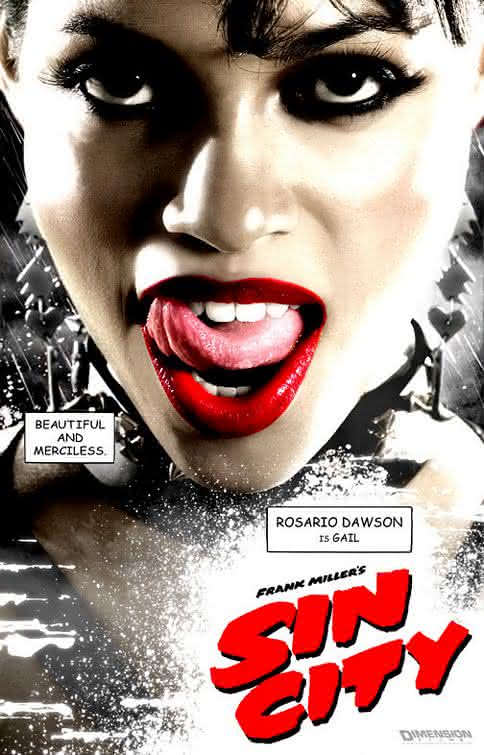 Rosario Dawson como Gail em Sin City Gail
